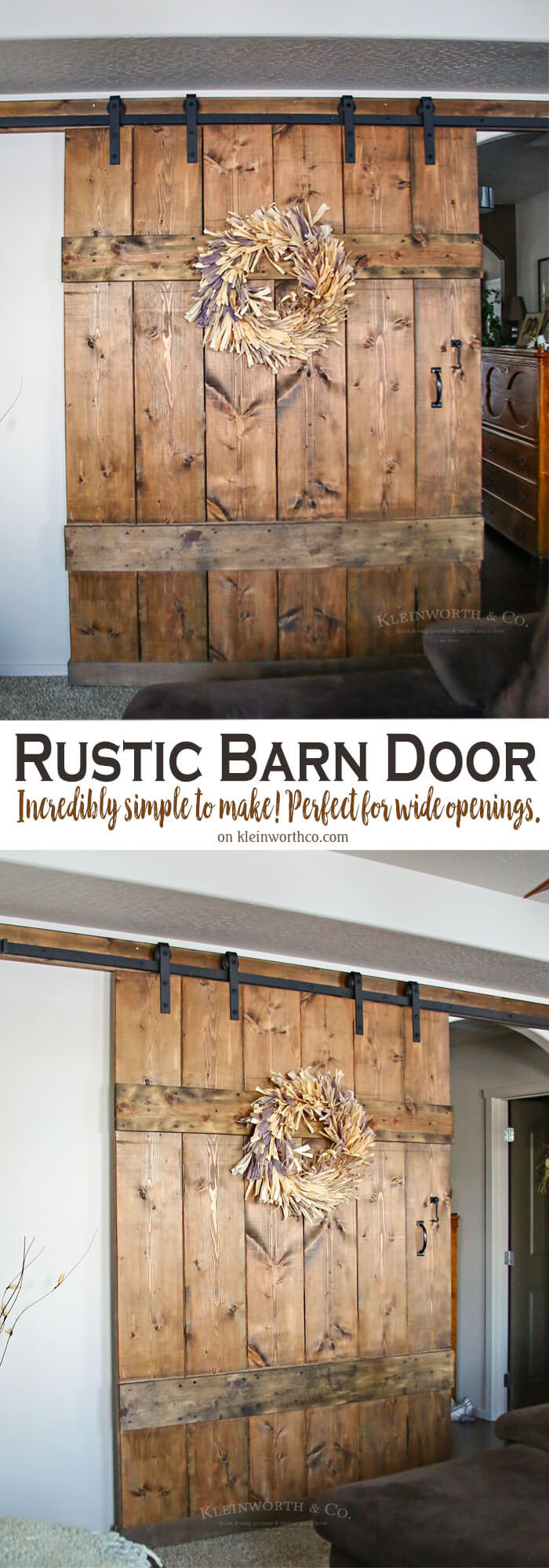 Bedroom barn door for bathroom