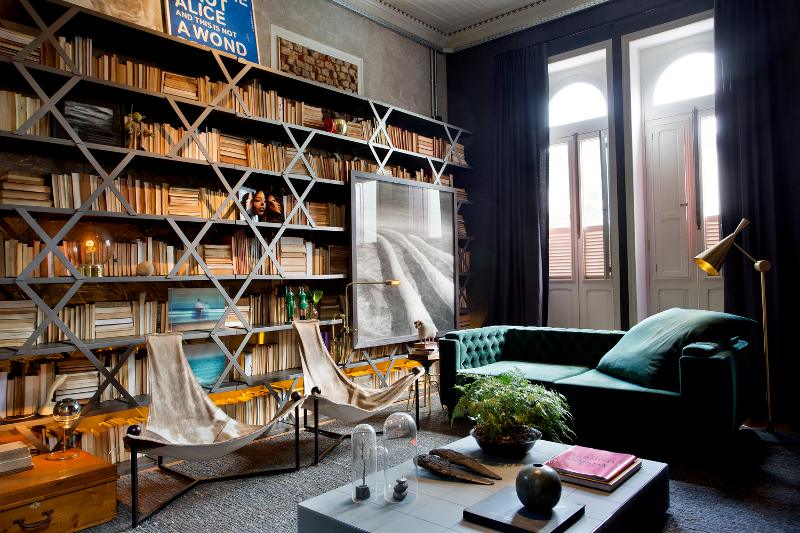 Living room designed for book lovers