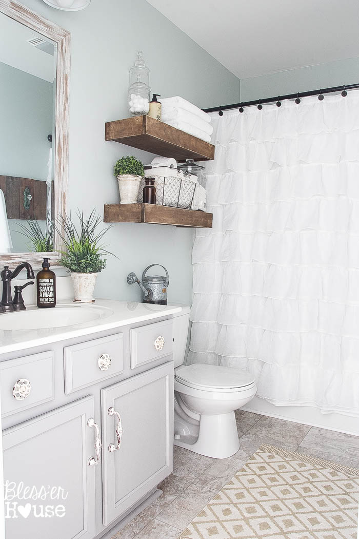 Modern blush bathroom