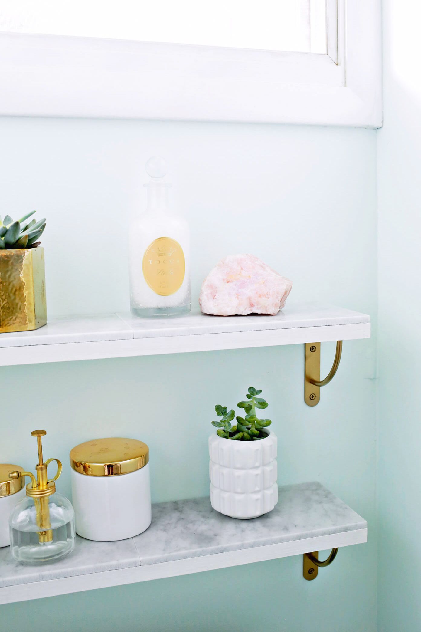 DIY wall mounted toothbrush holder