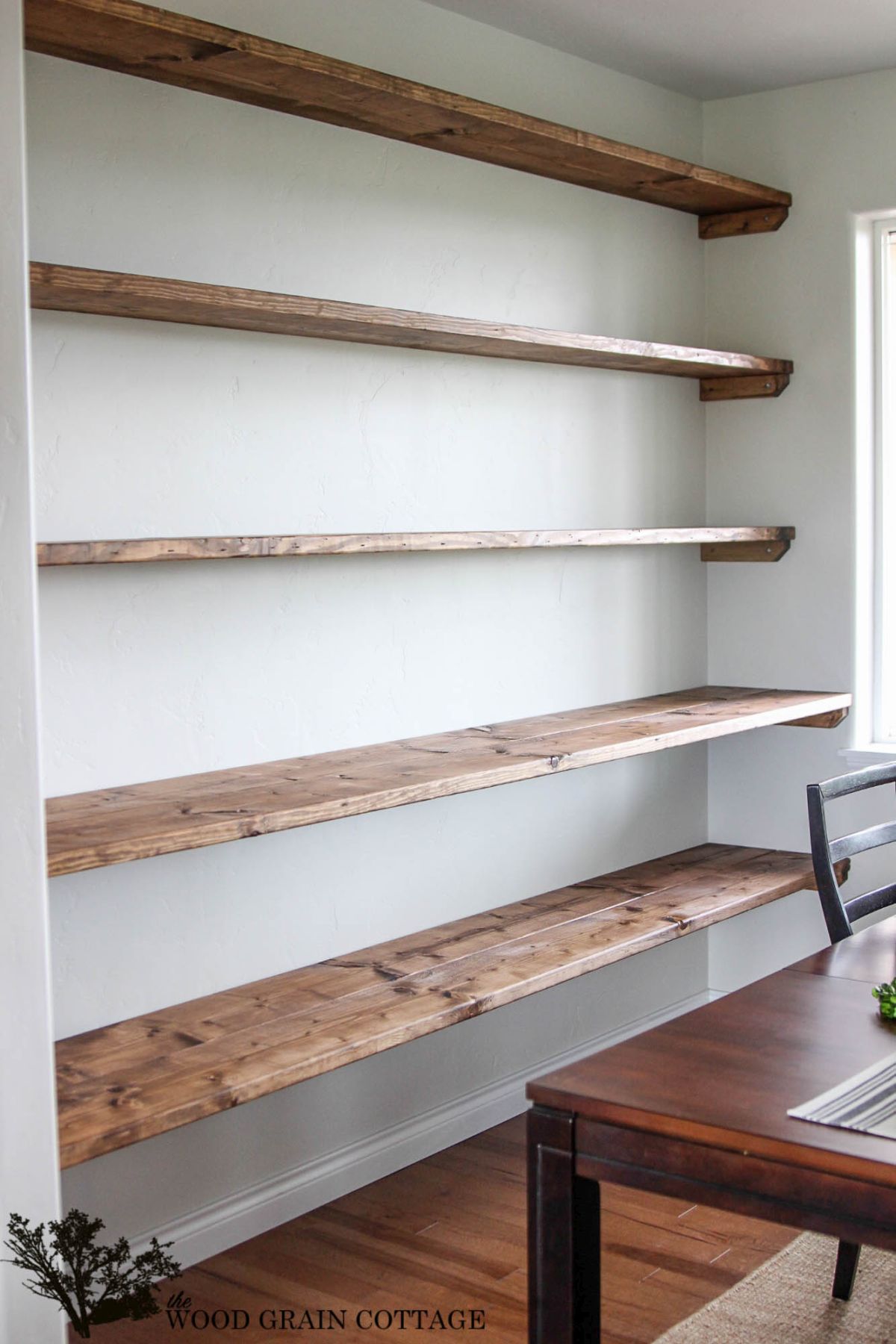 Dining Room Reclaimed Wood Shelves 