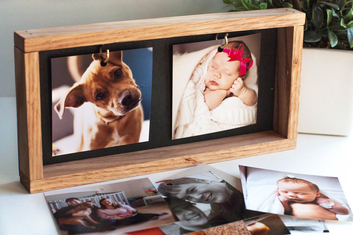 Wood box picture frame DIY