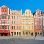 Colorful houses on Wroclaw, Poland