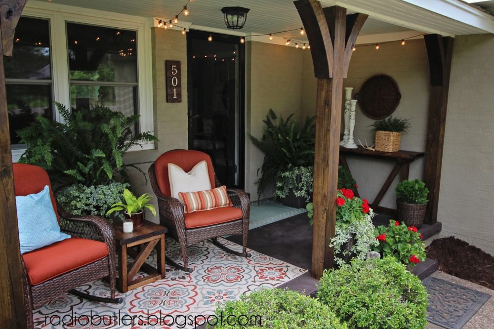 Small porch flower pots