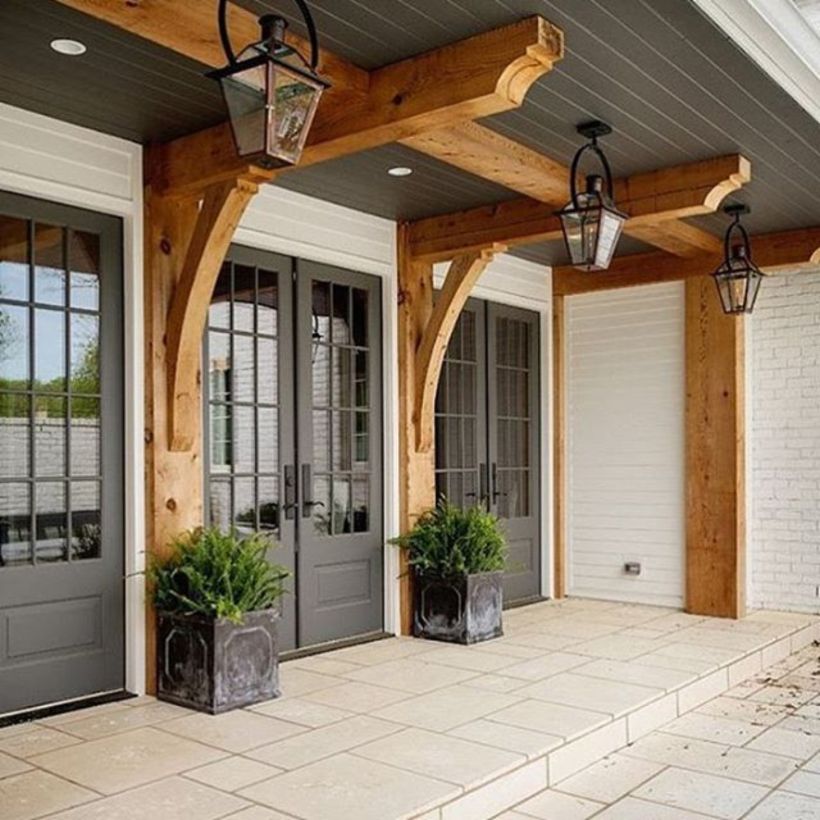 French doors gray colors