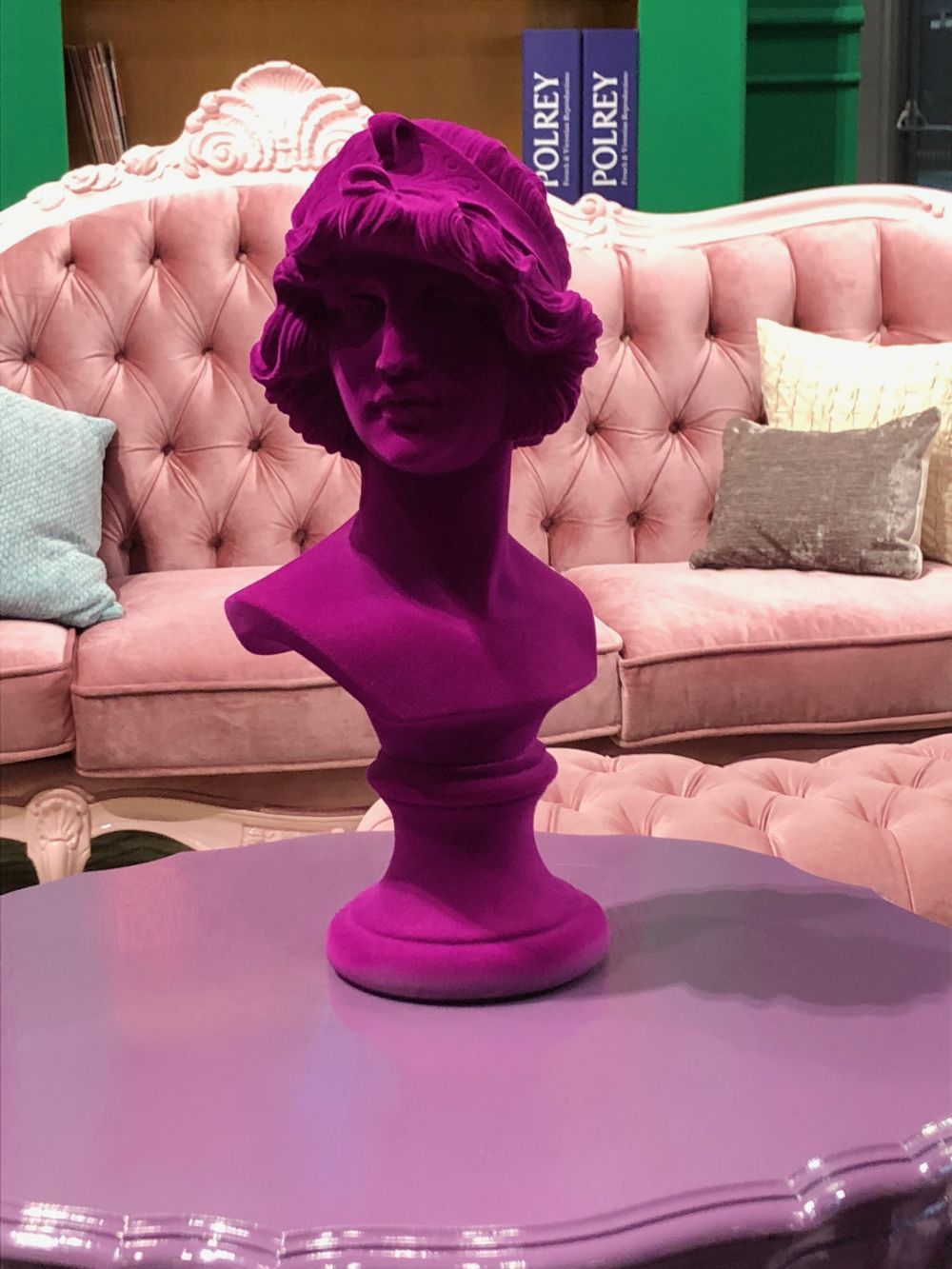 Modern uses on pink shade on the chairs