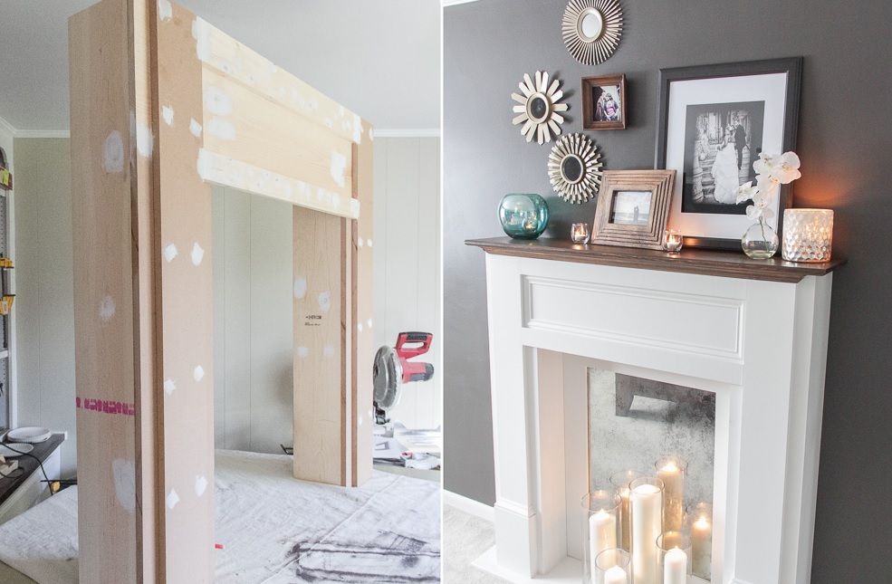 DIY simple faux fireplace