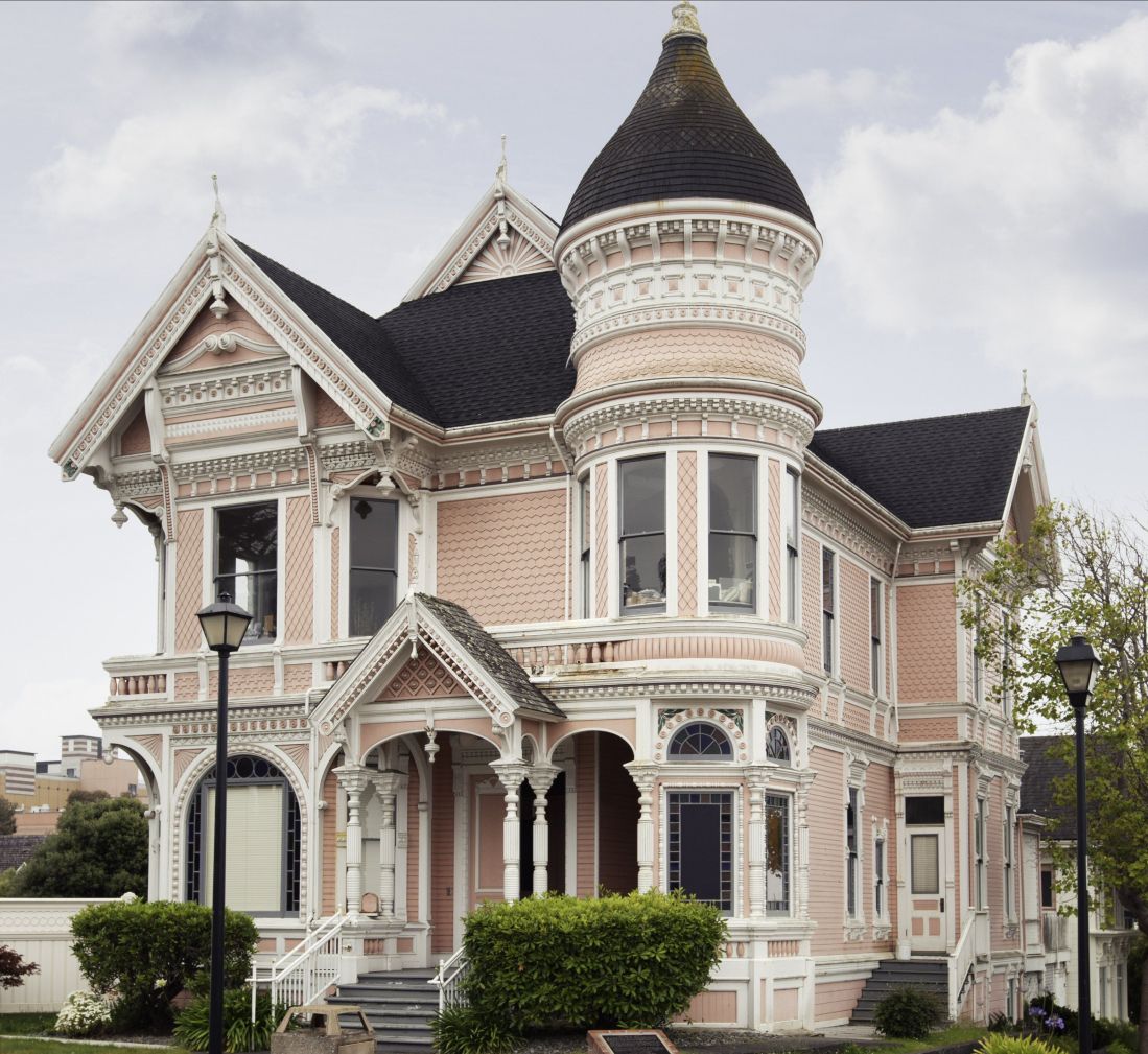 Victorian Eastlake Pink White 