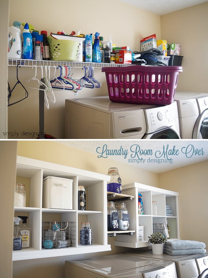 Laundry room organization DIY