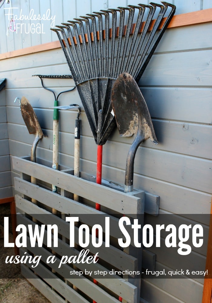 Pallet DIY Shoe Storage Shelves for Garage