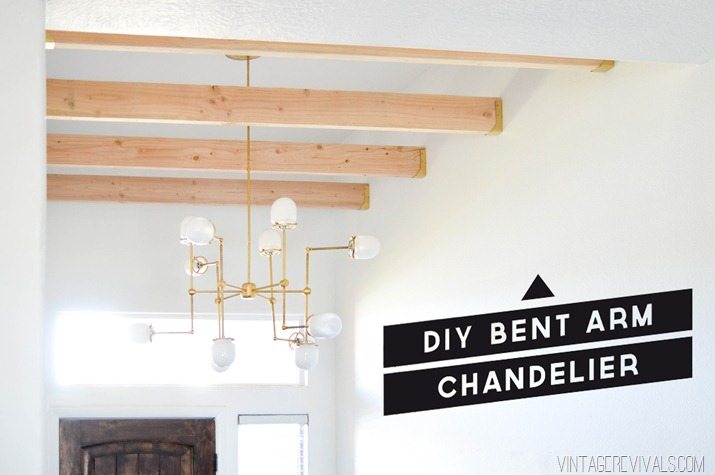 DIY faux capiz shell chandelier