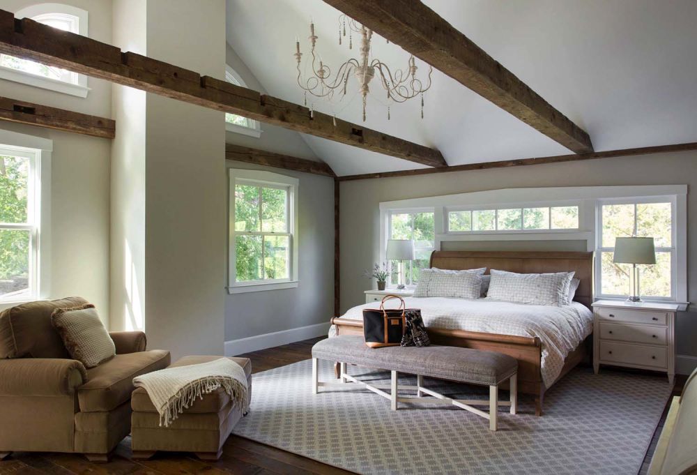 Farmhouse Style large wood beams