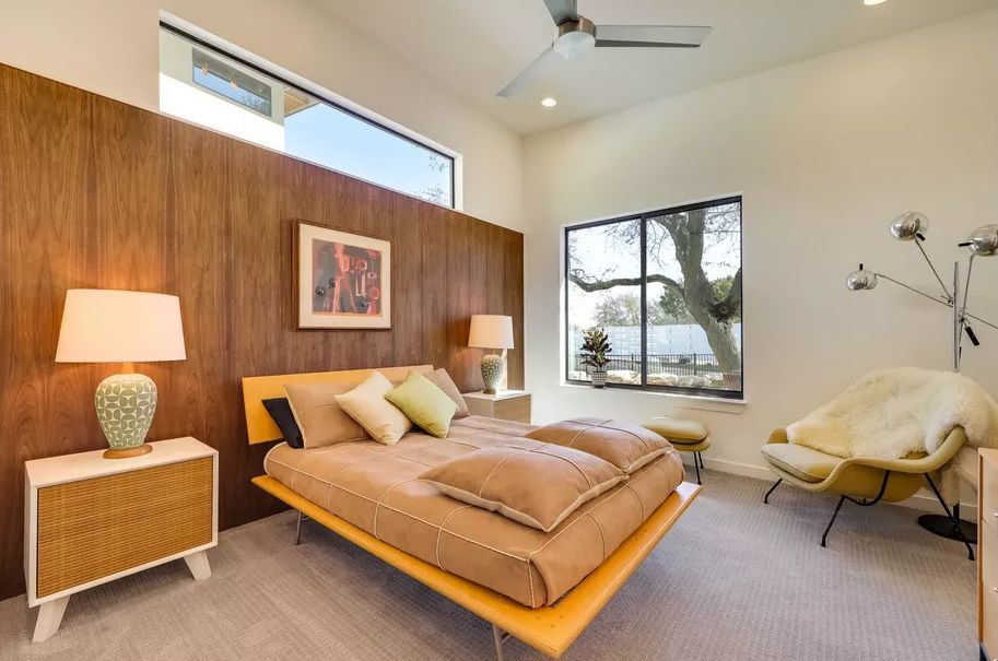 Mid century master bedroom interior design