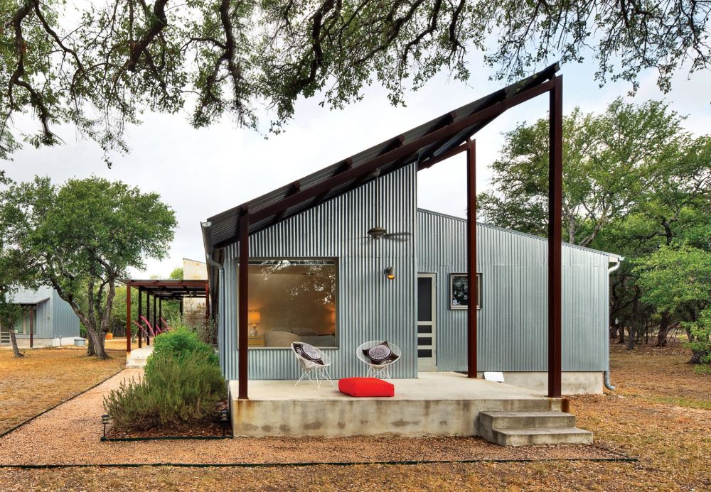 corrugated metal roofing house