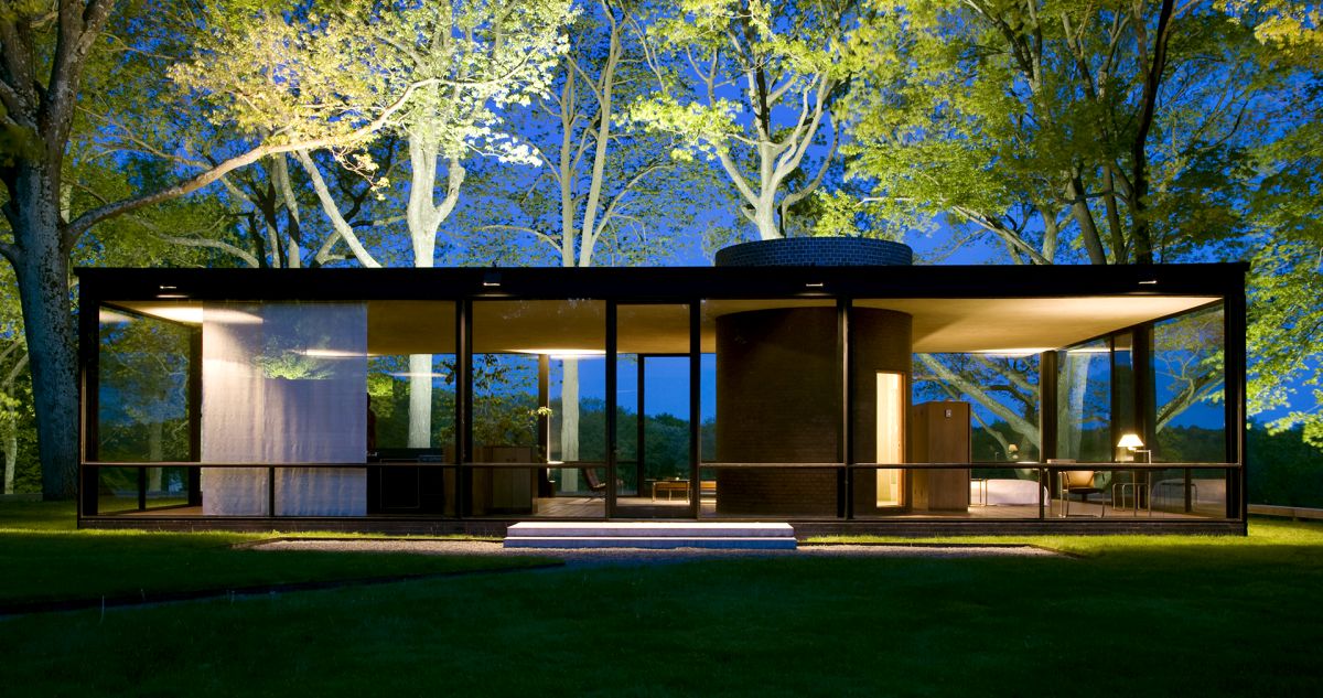 The Glass House designed by Philip Johnson