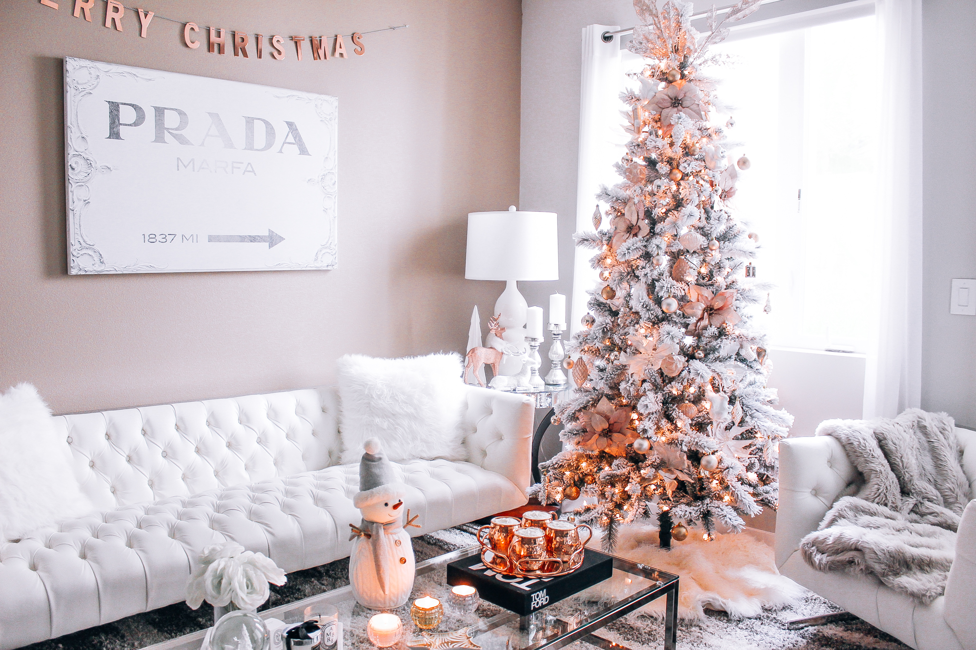 Rose gold Christmas Tree