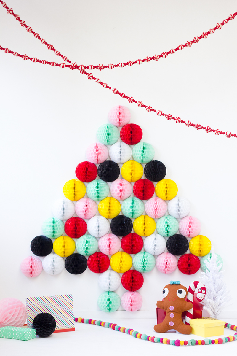 Honeycomb paper christmas tree DIY