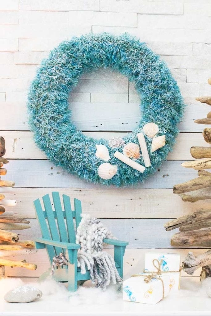 Coastal christmas Wreath DIY