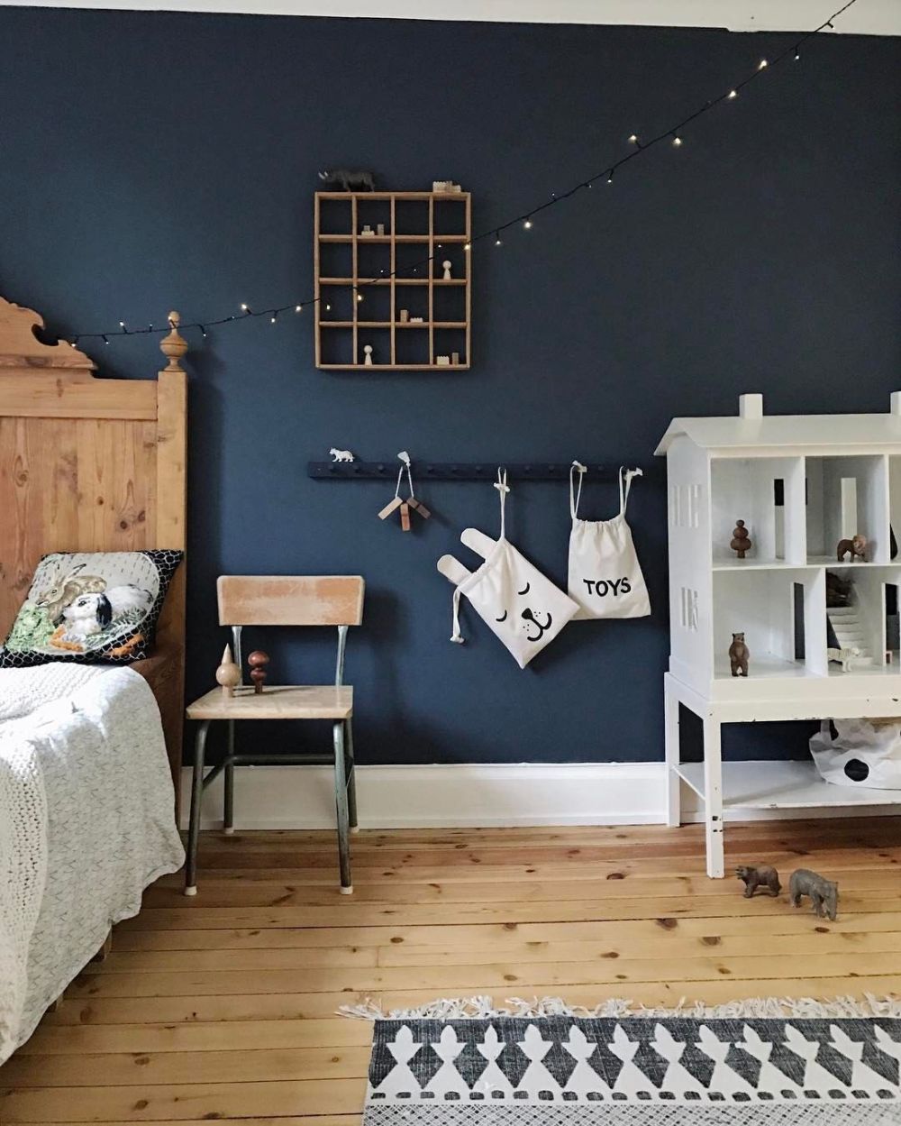 navy blue kids bed