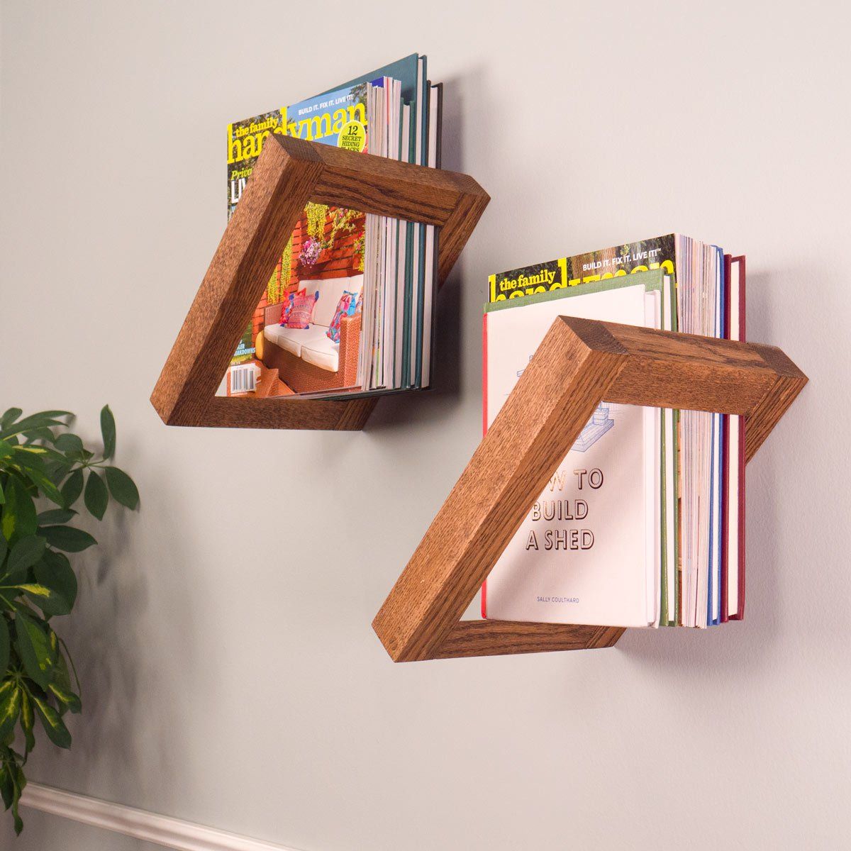 DIY Floating Wood Shelf with Dowels