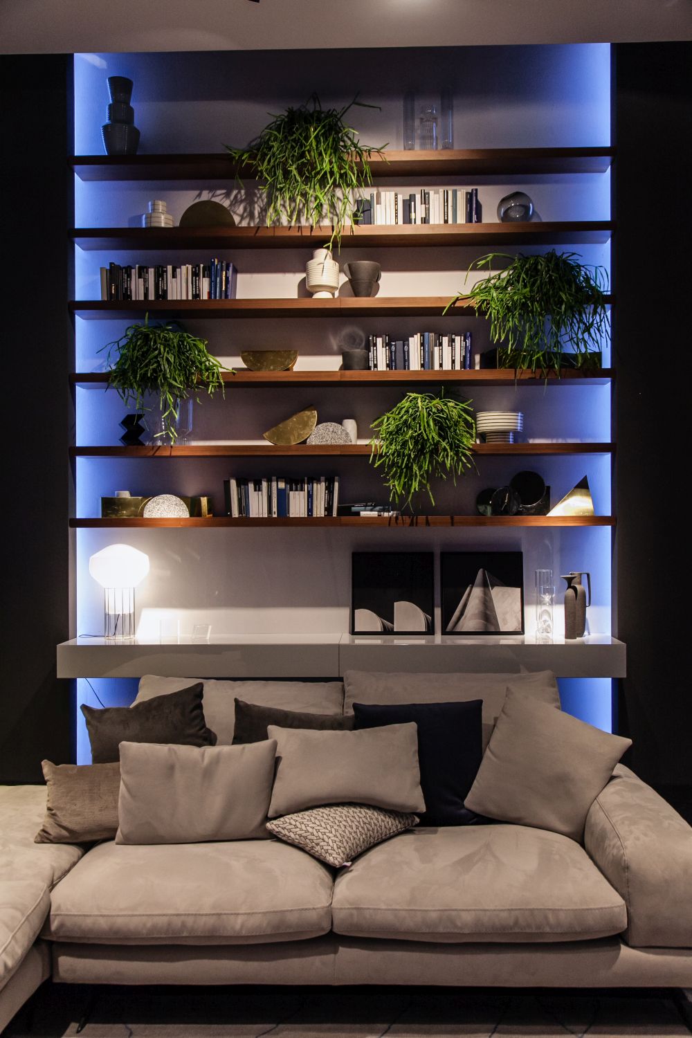 How to decorate living room shelves