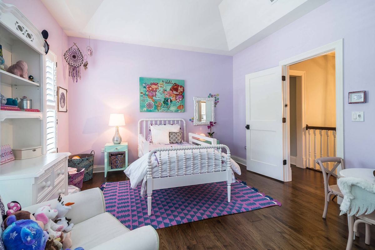 Teenage purple girl room