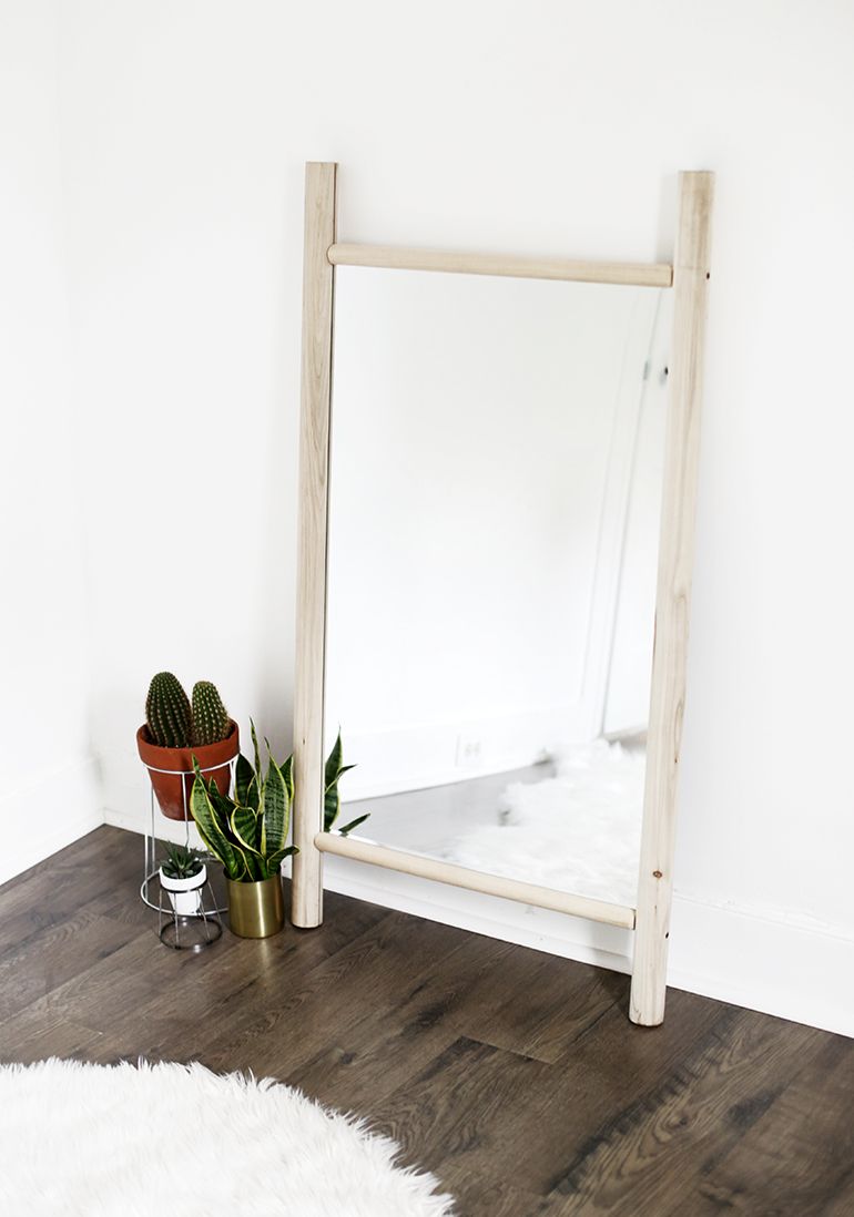 Put together a simple wooden dowel frame