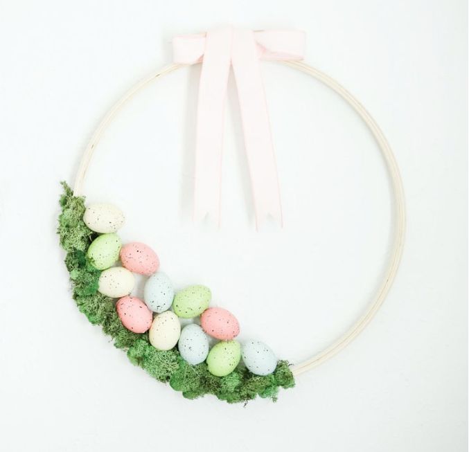 Happy Easter Wreath wtih Bunny