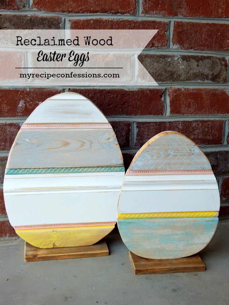Reclaimed wood easter egg