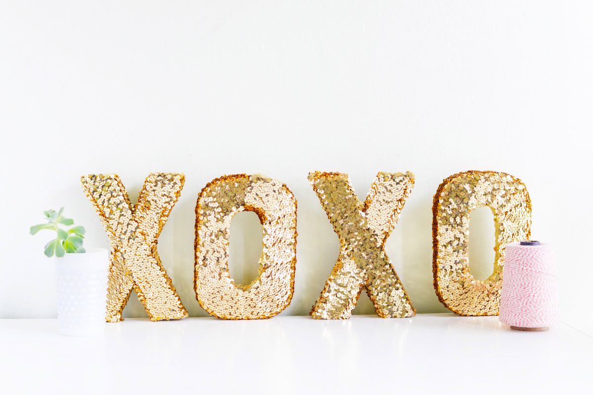 Sequin letters for a bit of sparkle and glamour