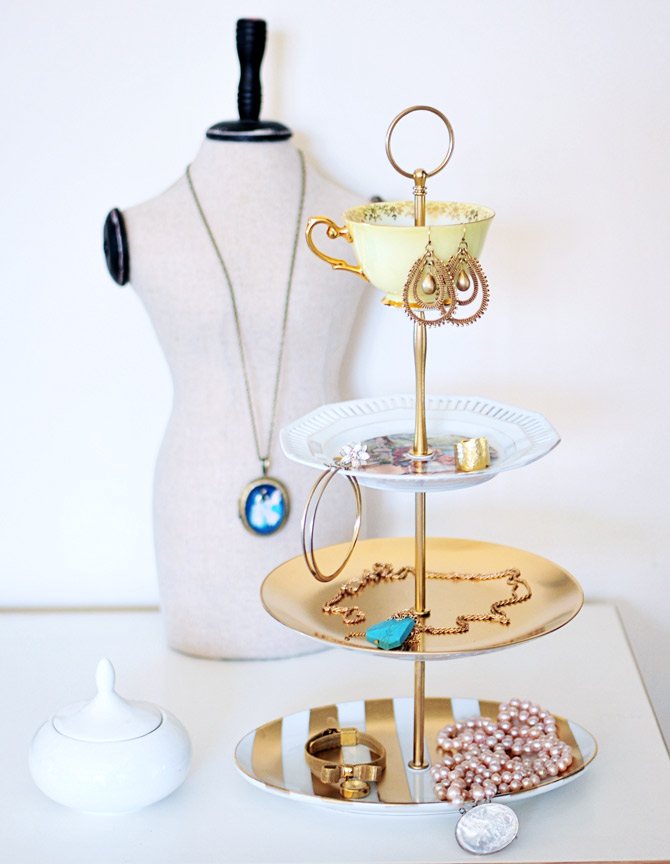 Necklace holder store stand diy