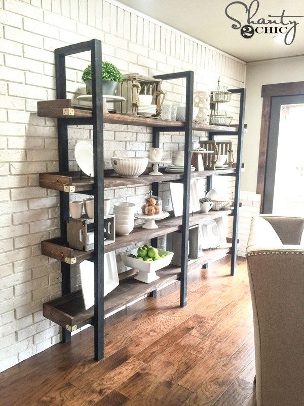 Free Standing Wall Shelves Reclaimed Wood Book Shelves With 