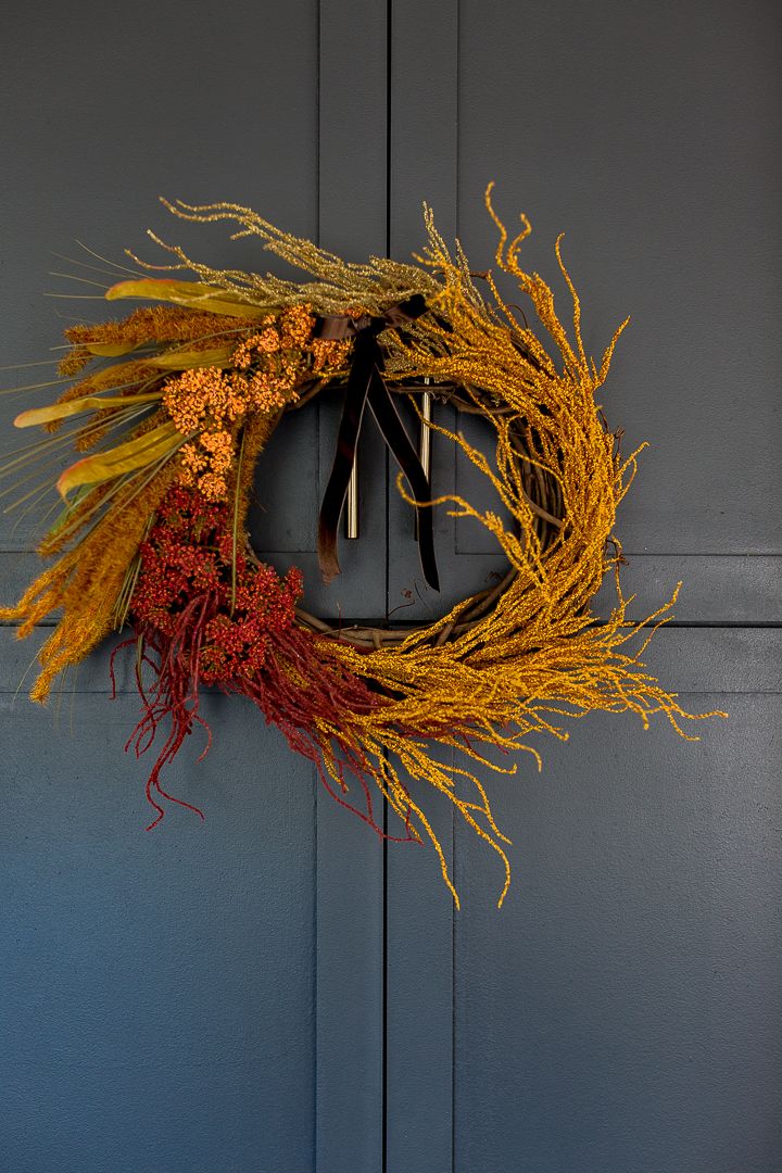 Dollar store fall wreath diy