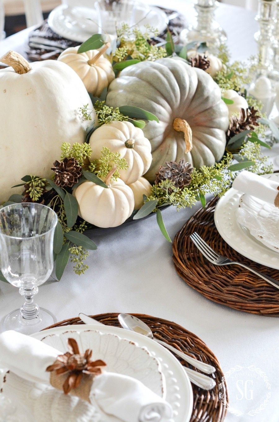 Pastel Pumpkin Centerpiece