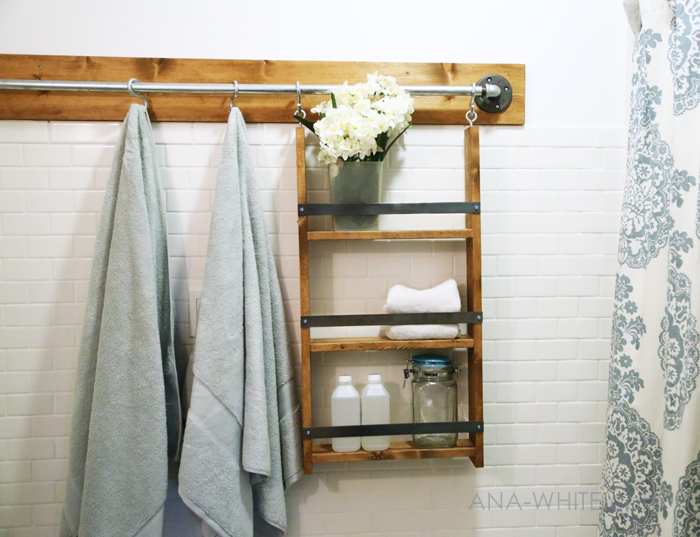 A hanging organizer for the bathroom or the kitchen