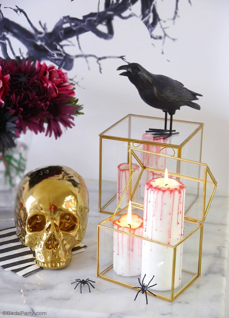 Skull Candle for Halloween Chic Decor