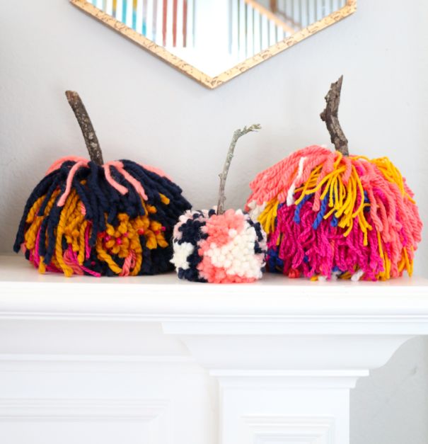 DIY Halloween Yarn Spider Web