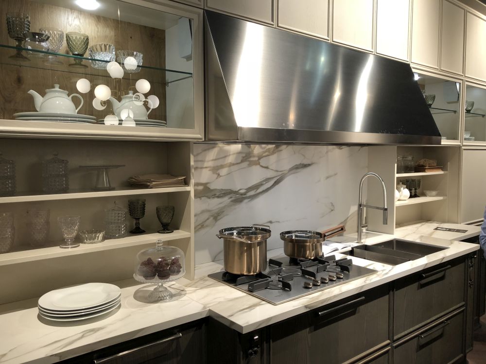 Wooden small kitchen island with storage