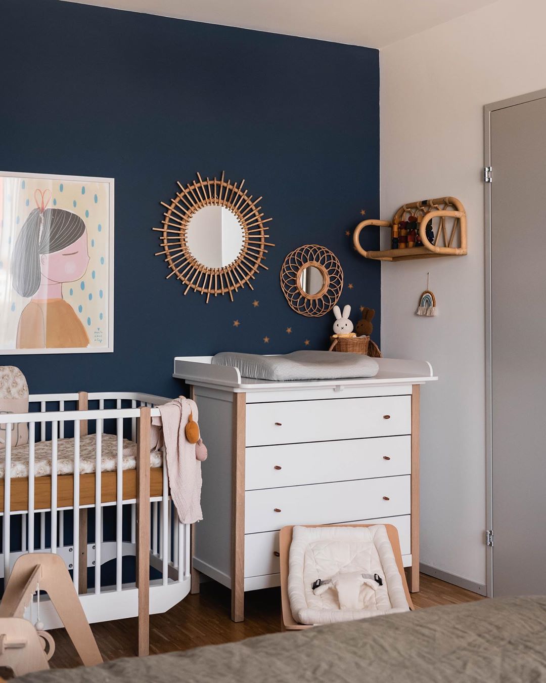 Blue best sale wall nursery