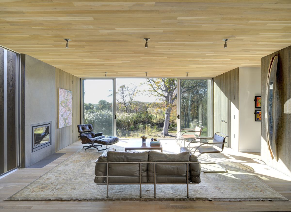 Camp Frio Retreat Leahkey Tim Cuppett Architects wood beadboard