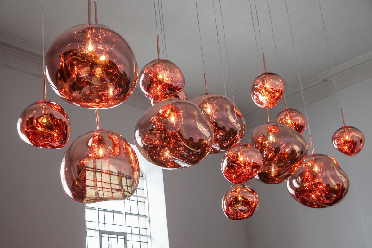 Melt copper lighting fixtures