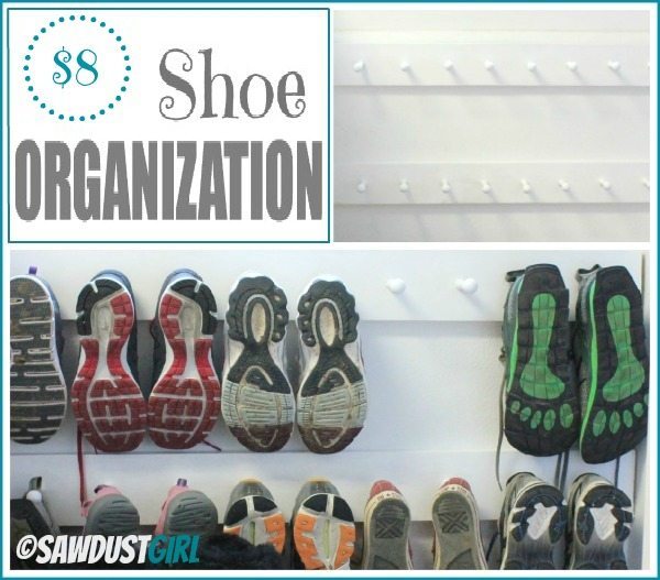 peg board shoe racks