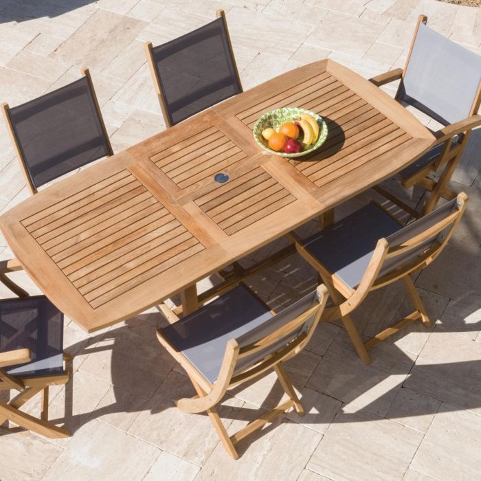 Sailmate 7 Piece Teak Patio Dining Set