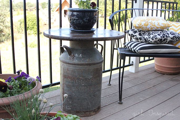 Rustic outdoor table for chairs