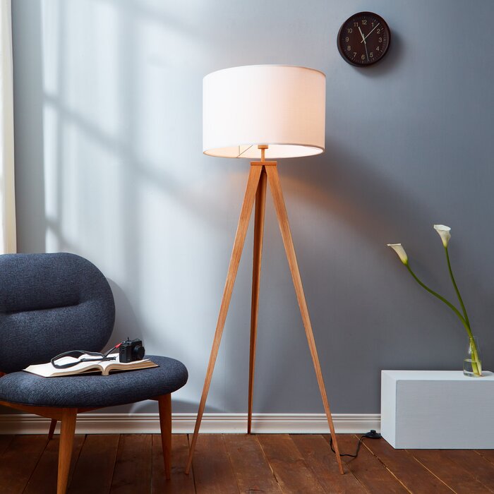 David floor lamp in brass