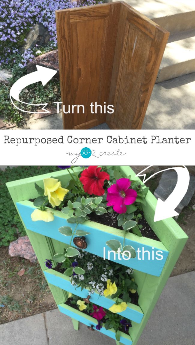 Turn an old chair into a planter for garden or porch