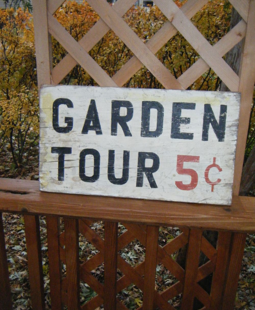 Welcome to my garden sign