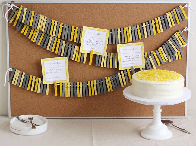 DIY Clothespin Home Office Organizer