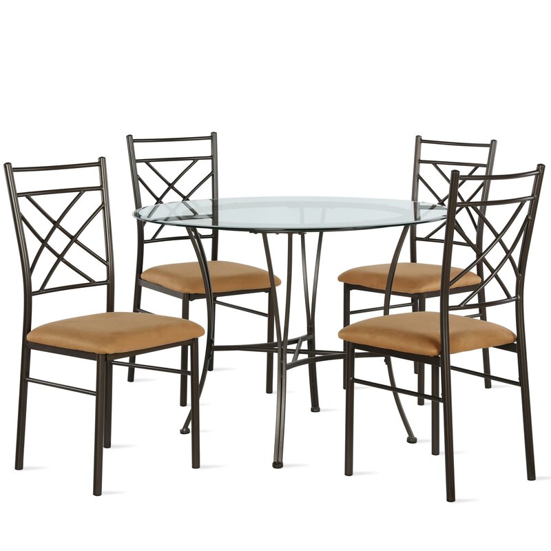 Jinie 5 Piece Counter Height Dining Set