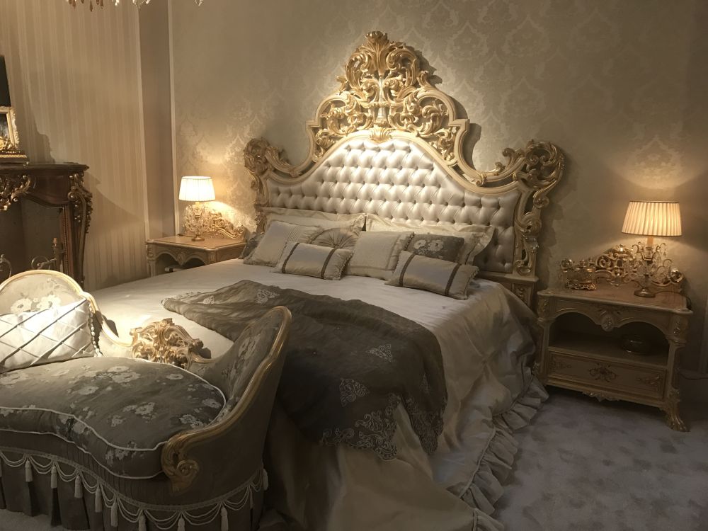 Add baroque style to the bedroom area